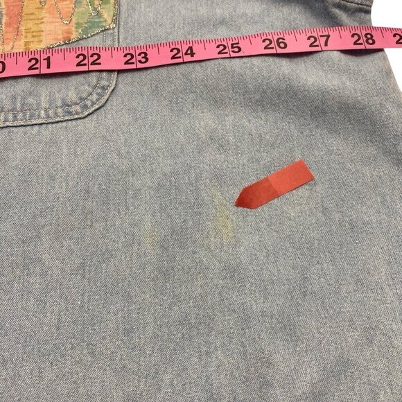 Scottsdale Images Appliqued Handpainted Denim Shirt Size XXL Blue Unique 32-8 - Picture 10 of 15